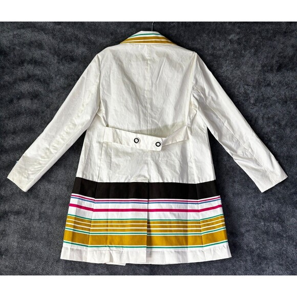 Desigual Coat Rare Botticelli Size 44 NWT Cotton Blend Striped 42E2L05 - Picture 2 of 10